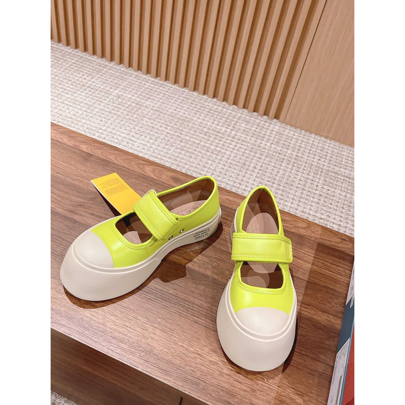 Marni Pablo Touch Strap Low Top Sneakers Yellow