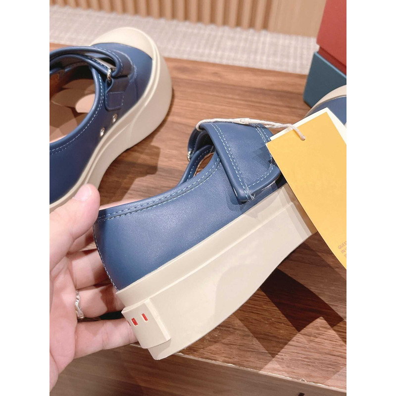 Marni Pablo Touch Strap Low Top Sneakers Blue