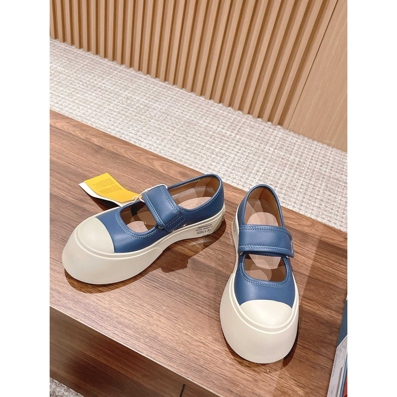 Marni Pablo Touch Strap Low Top Sneakers Blue