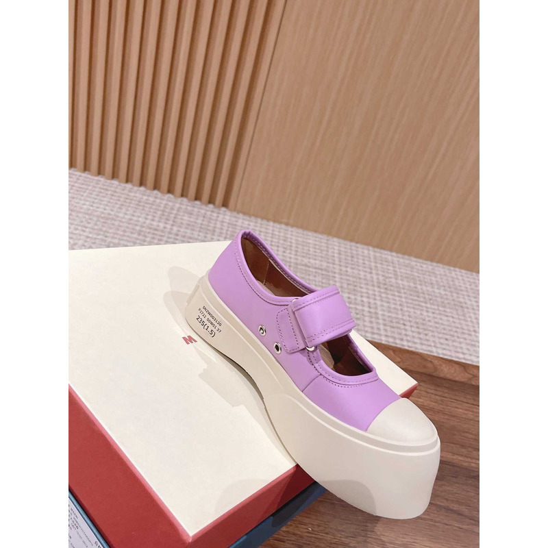 Marni Pablo Touch Strap Low Top Sneakers Pink