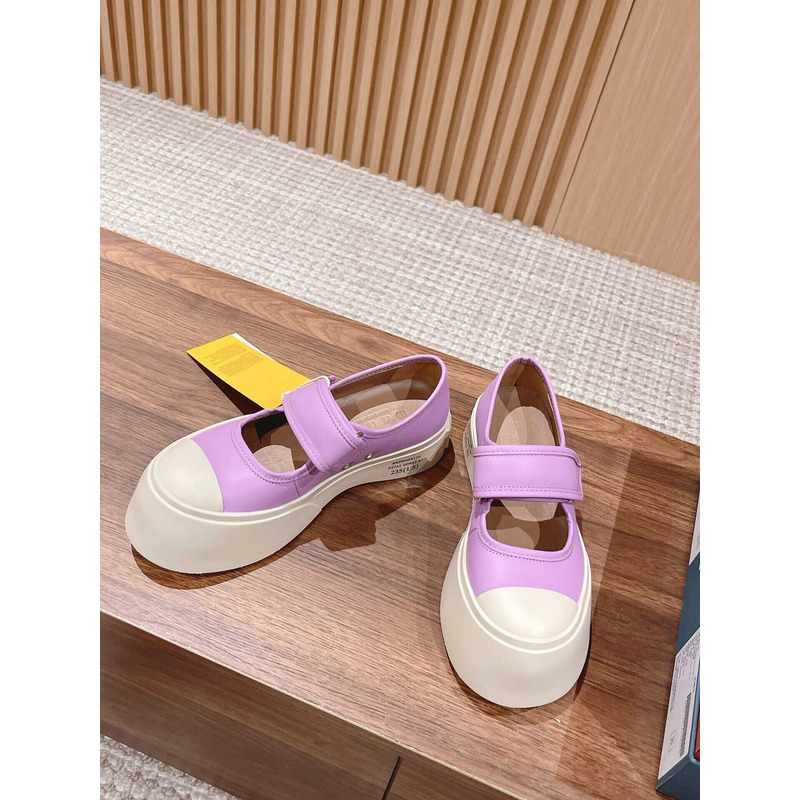 Marni Pablo Touch Strap Low Top Sneakers Pink