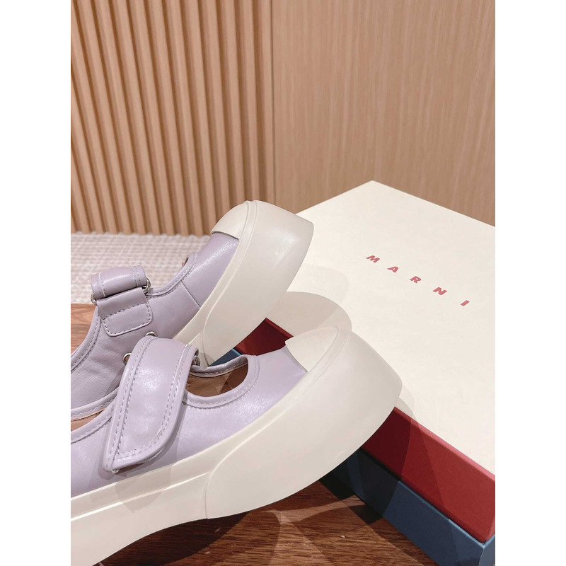 Marni Pablo Touch Strap Low Top Sneakers Lotus Pink