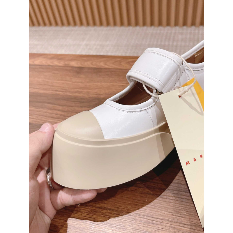 Marni Pablo Touch Strap Low Top Sneakers White