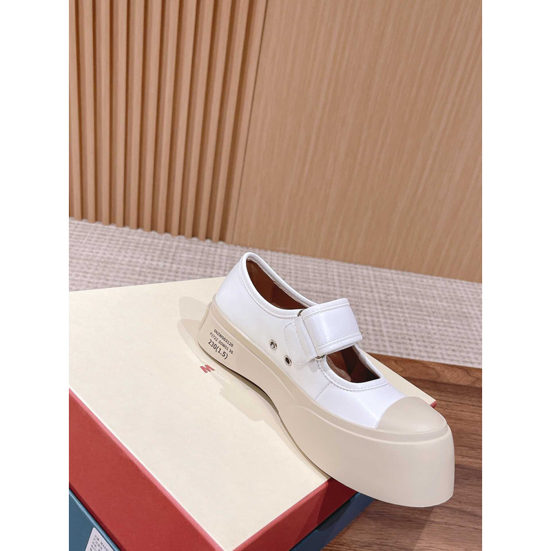 Marni Pablo Touch Strap Low Top Sneakers White