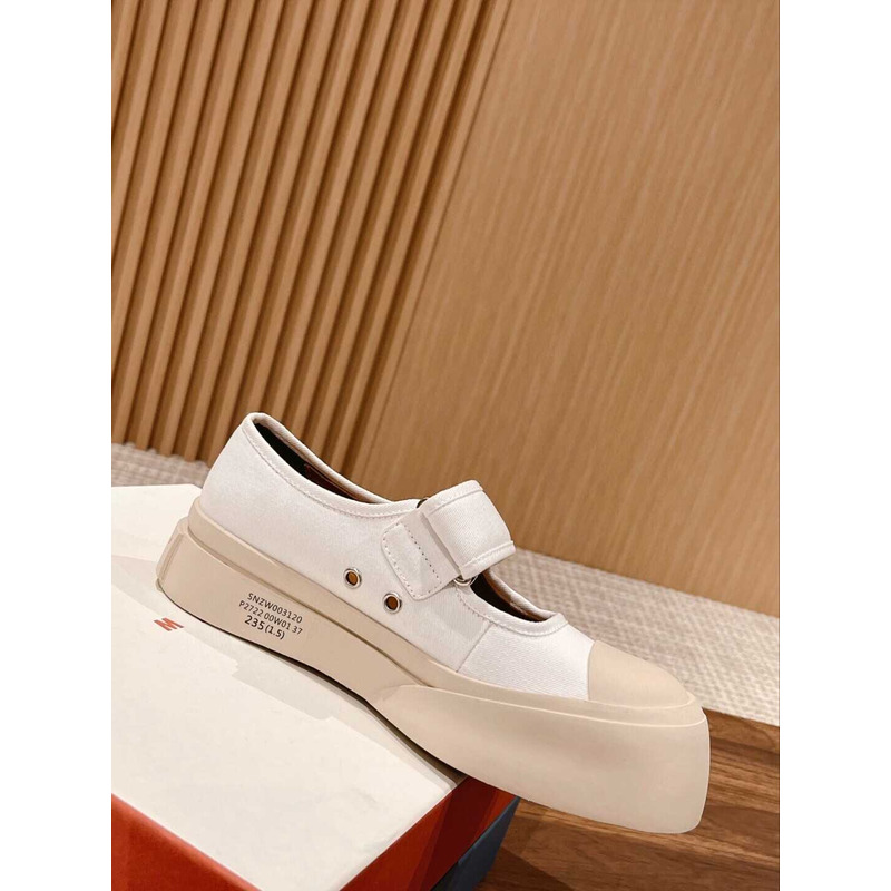 Marni Pablo Touch Strap Low Top Sneakers White