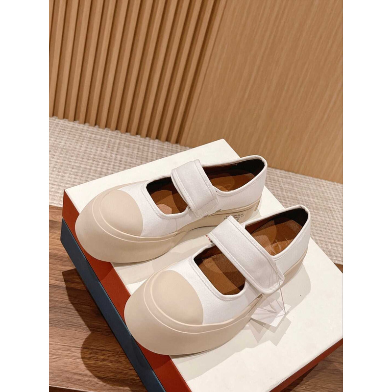 Marni Pablo Touch Strap Low Top Sneakers White