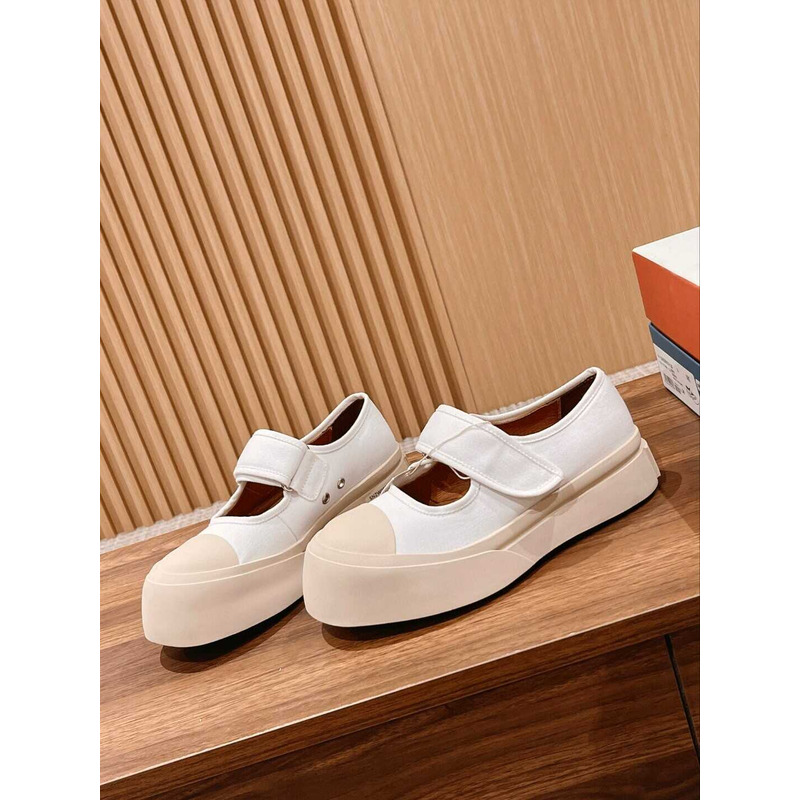 Marni Pablo Touch Strap Low Top Sneakers White