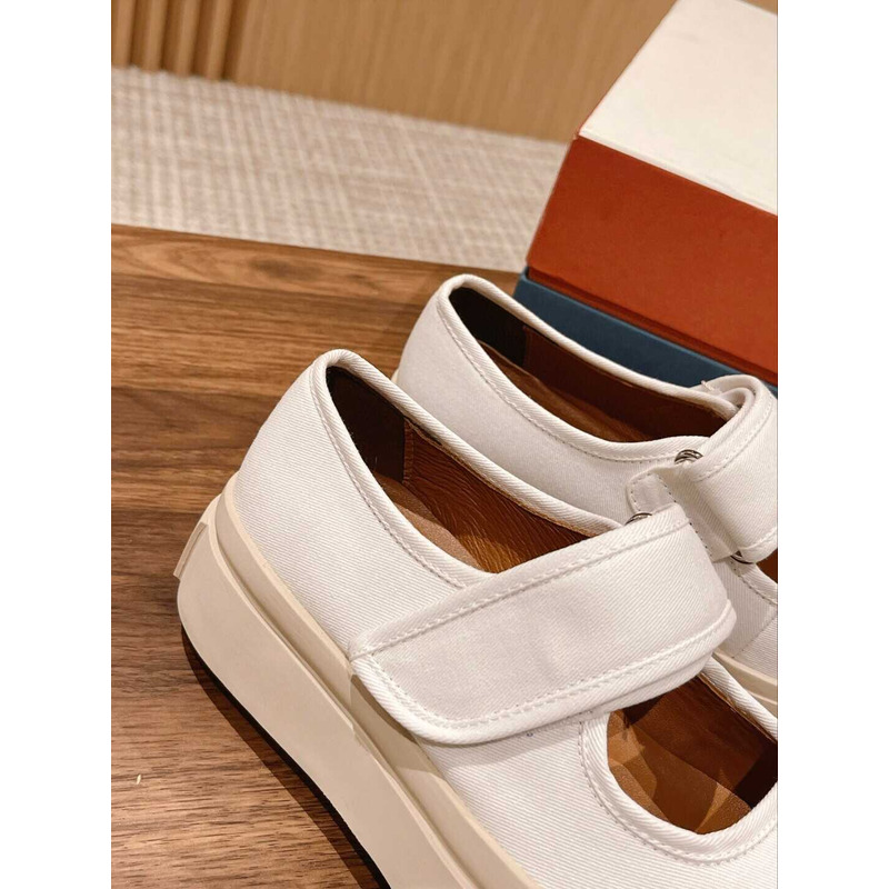 Marni Pablo Touch Strap Low Top Sneakers White