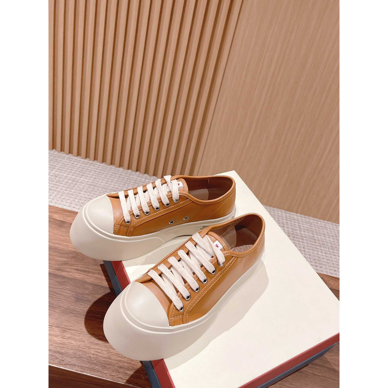 Marni Pablo Canvas Low-top Sneakers Brown