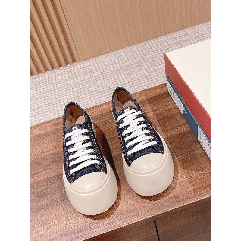 Marni Pablo Canvas Low-top Sneakers Denim Blue