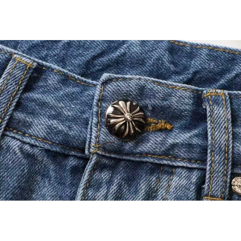 Chrome Heart Cross Jeans Blue