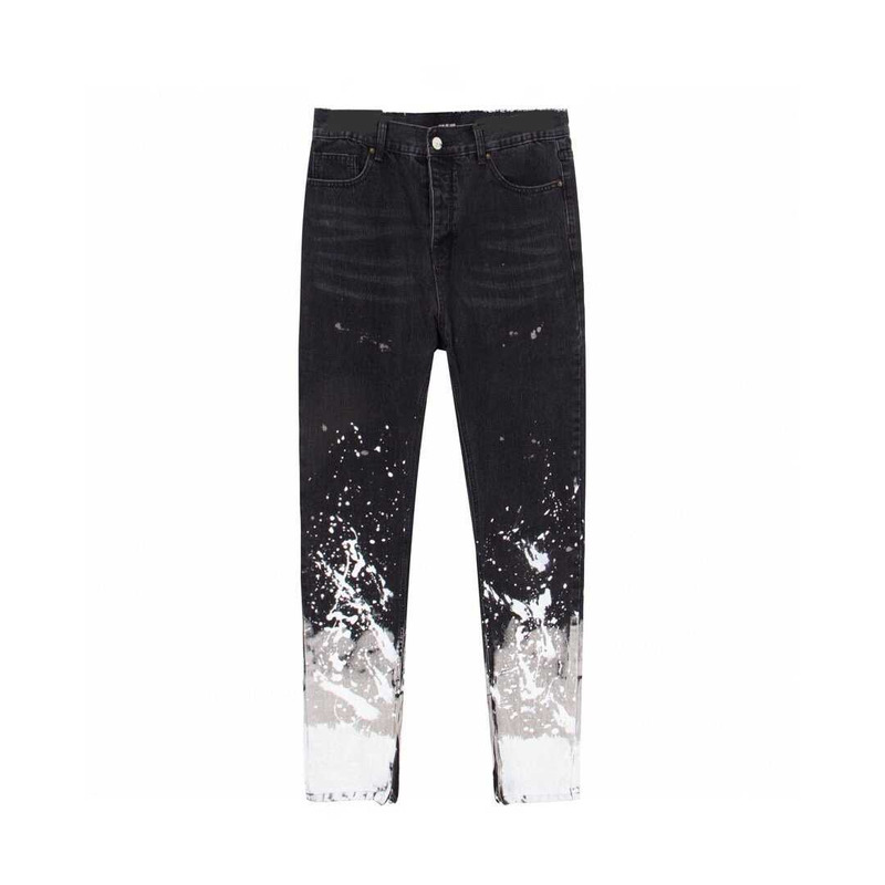 Fear Of God Paint Splatter Skinny Jeans Black