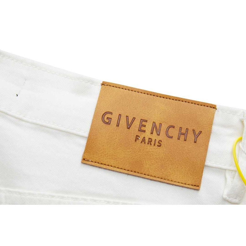 Givenchy GG Logo Print Jeans White