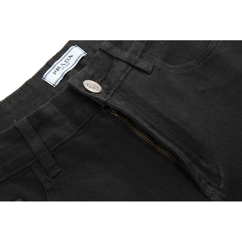 Pra*a logo print jeans black