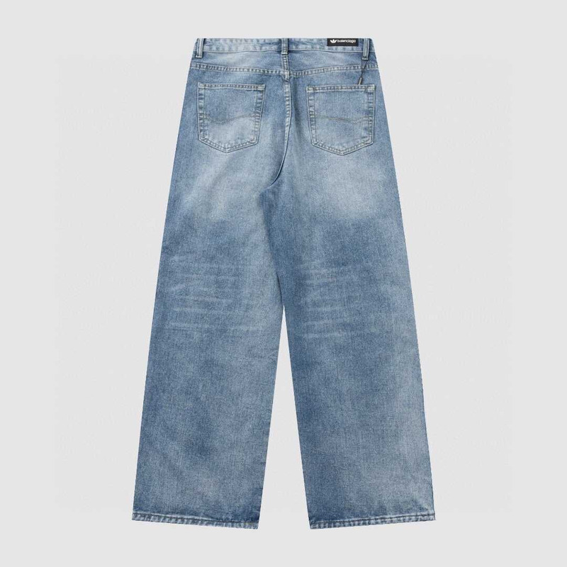 B**rry x ad*s side-stripe straight-leg jeans blue