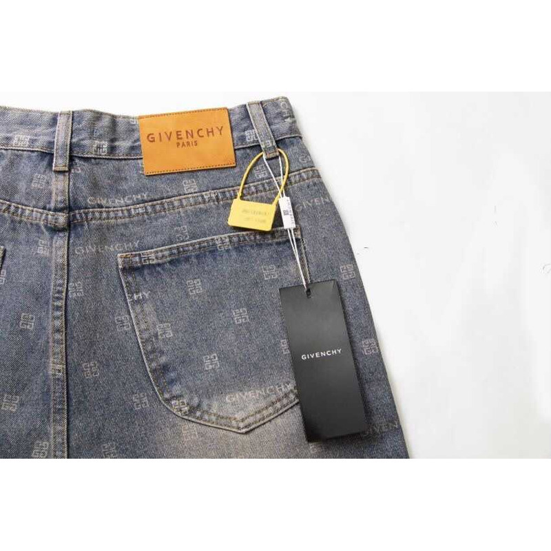 Givenchy  4G Wide-leg Jeans Washed Blue