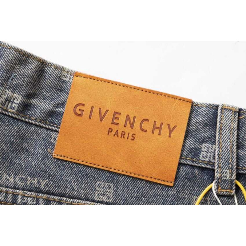 Givenchy  4G Wide-leg Jeans Washed Blue