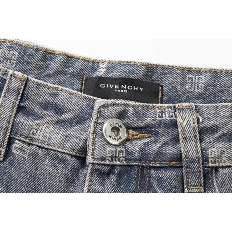 Givenchy  4G Wide-leg Jeans Washed Blue