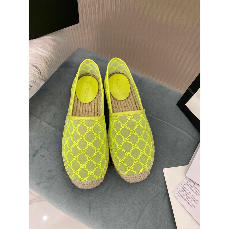 G*u*i gg canvas espadrilles flat shoes fluorescent color women