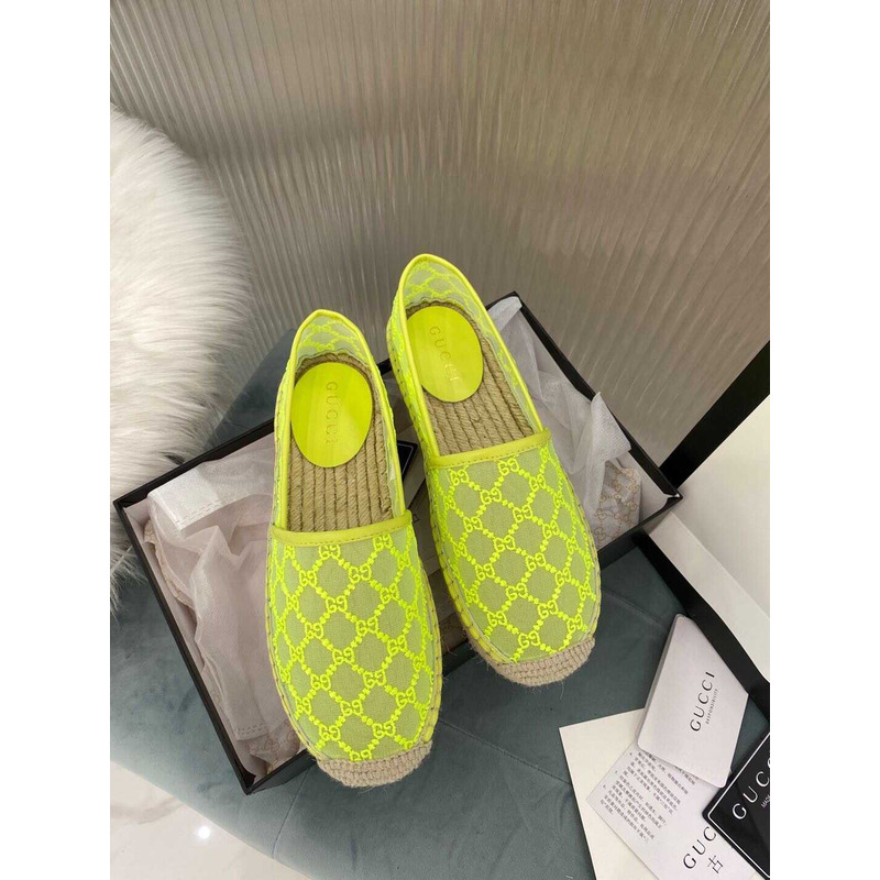 G*u*i gg canvas espadrilles flat shoes fluorescent color women