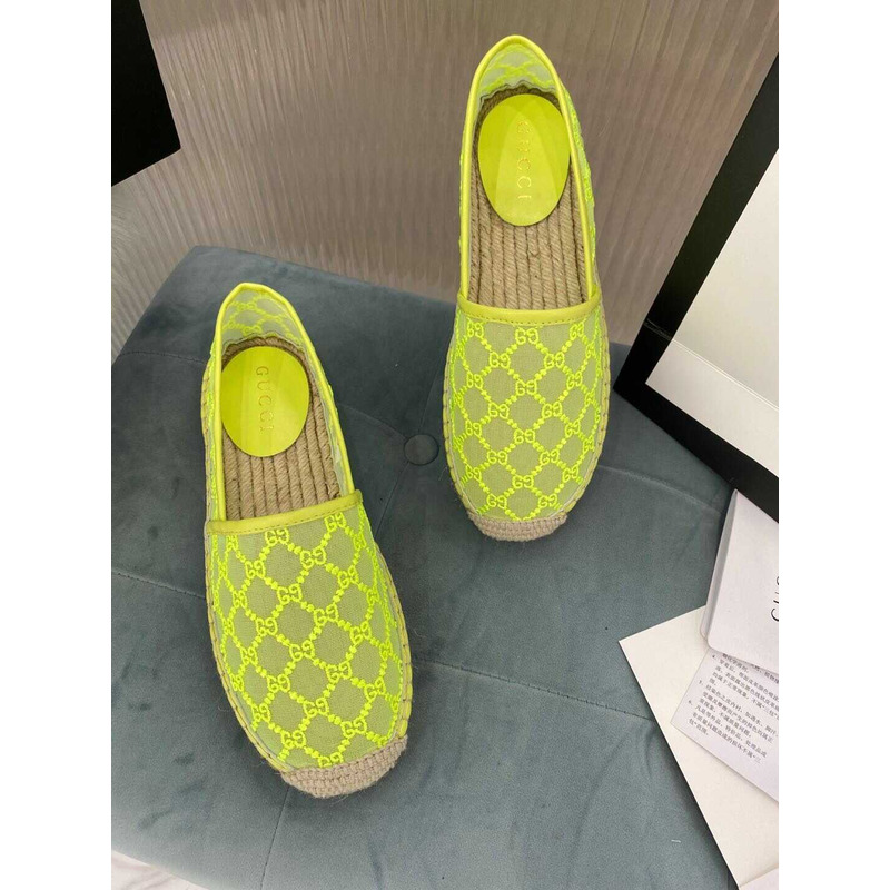 G*u*i gg canvas espadrilles flat shoes fluorescent color women