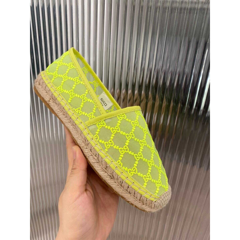 G*u*i gg canvas espadrilles flat shoes fluorescent color women