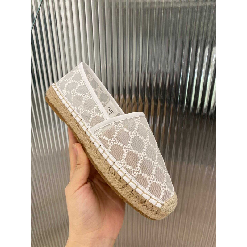 G*u*i gg canvas espadrilles flat shoes white women