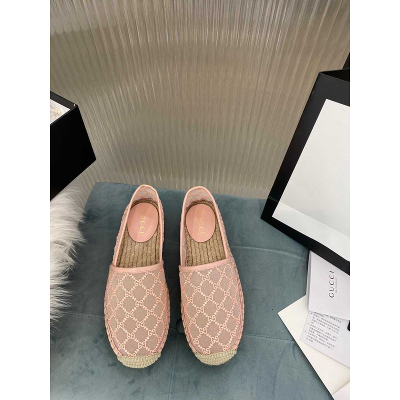 G*u*i gg canvas espadrilles flat shoes pink women