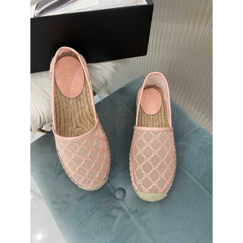 G*u*i gg canvas espadrilles flat shoes pink women