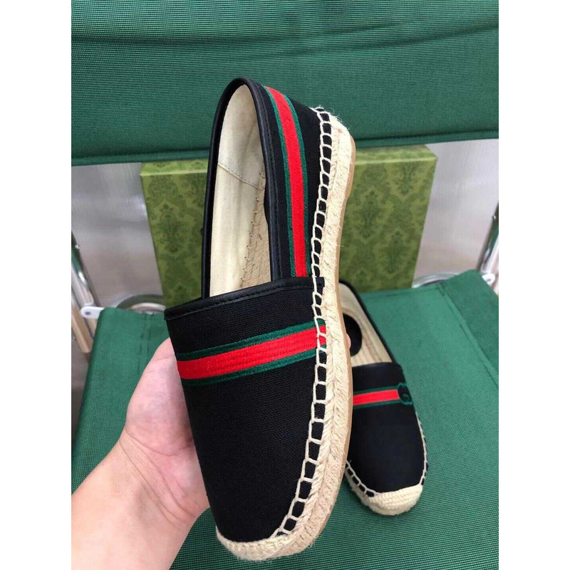 G*u*i embroidered espadrilles black