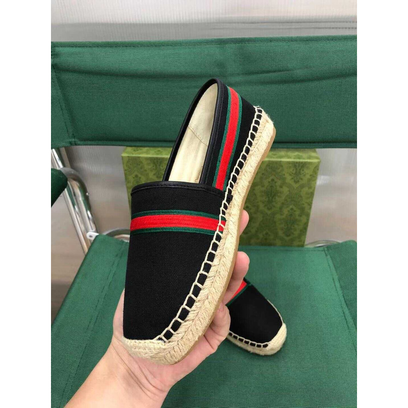 G*u*i embroidered espadrilles black