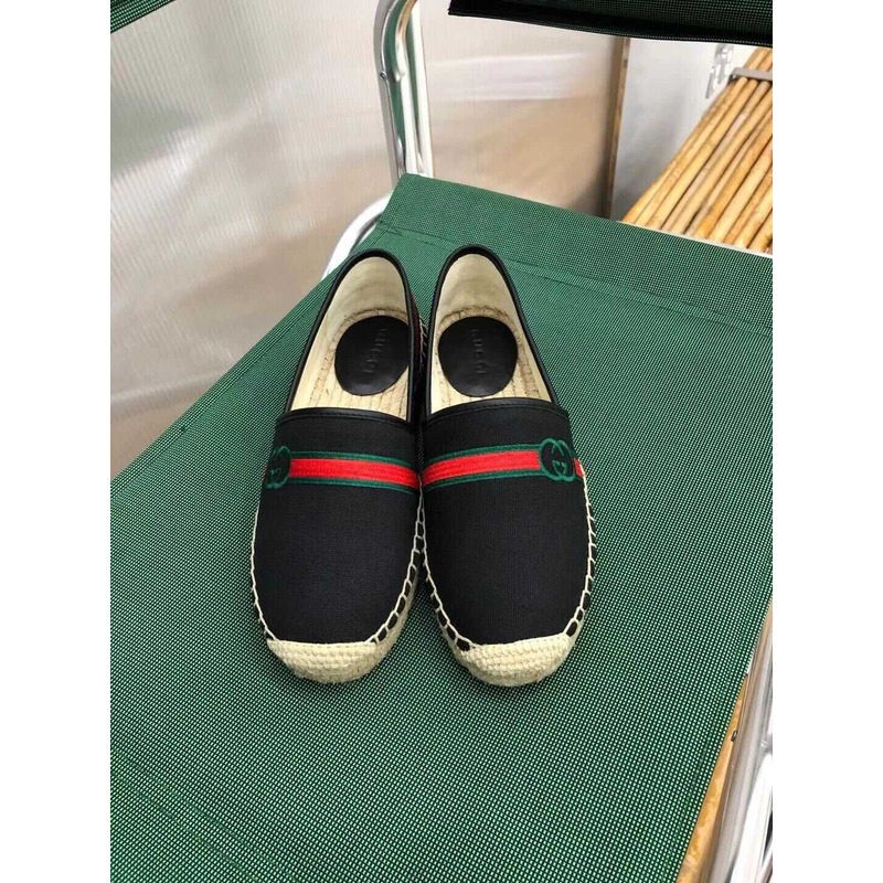 G*u*i embroidered espadrilles black