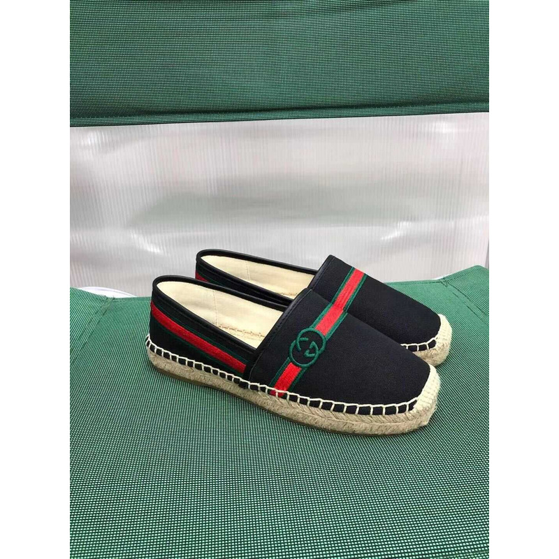 G*u*i embroidered espadrilles black