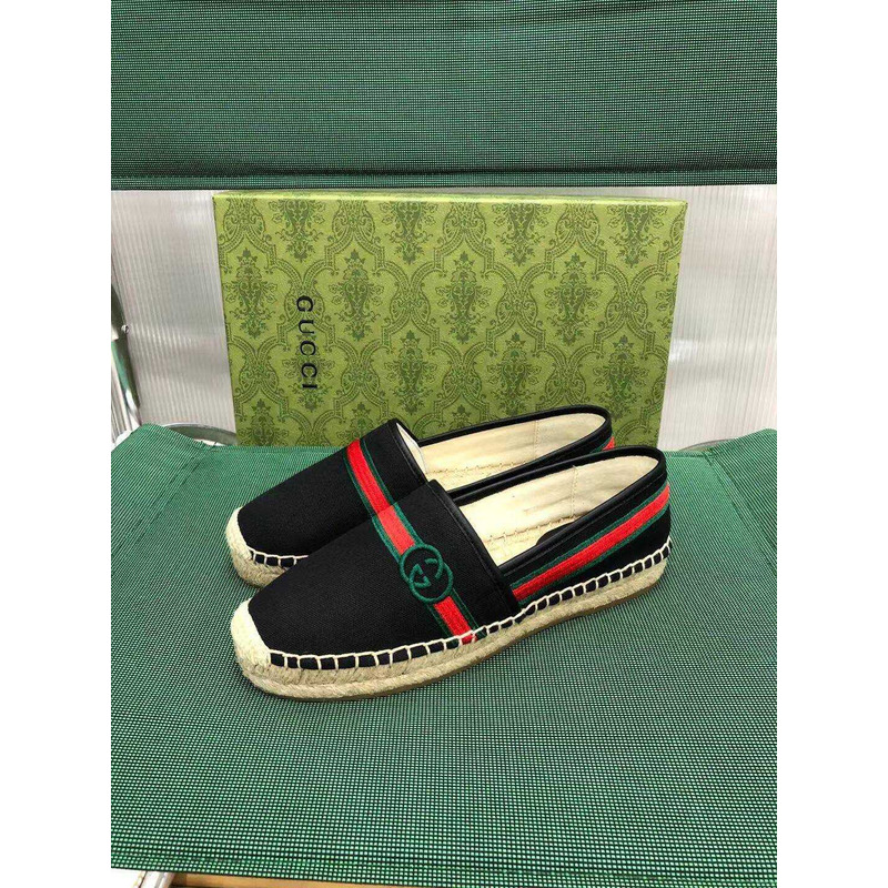 G*u*i embroidered espadrilles black