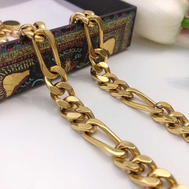 D*or thick chain necklace gold