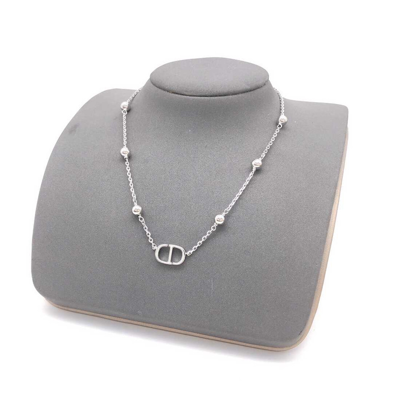 D*or cd logo necklace silver