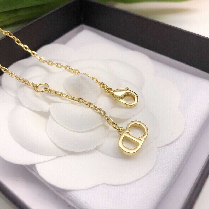 D*or cd logo necklace gold