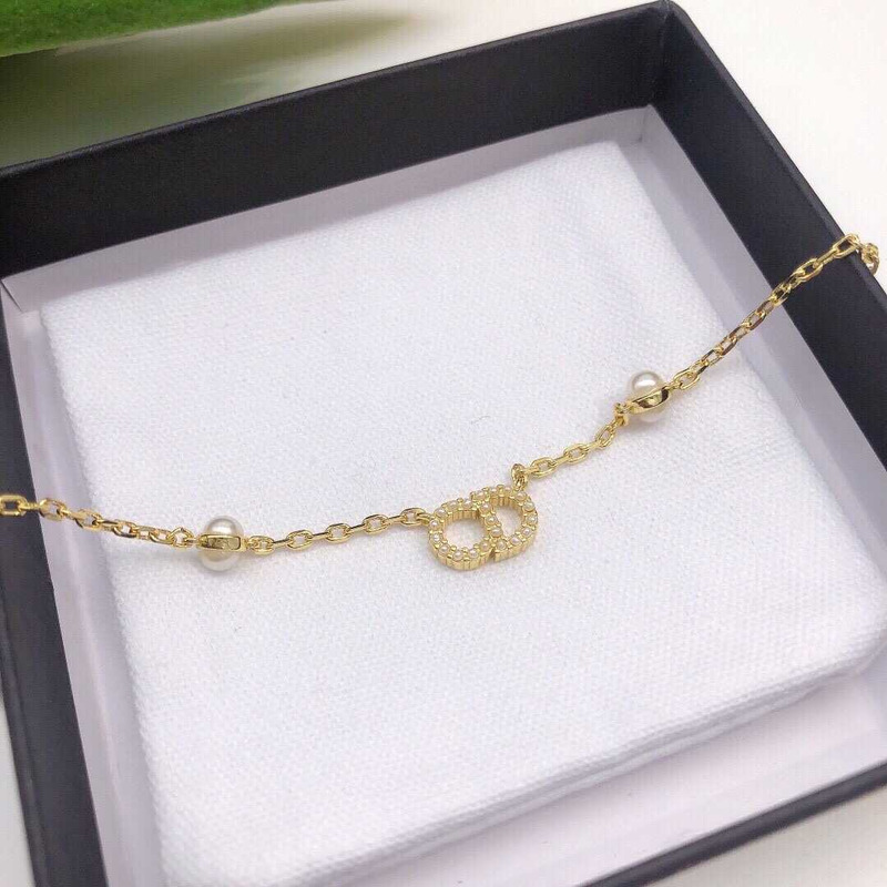 D*or cd logo necklace gold