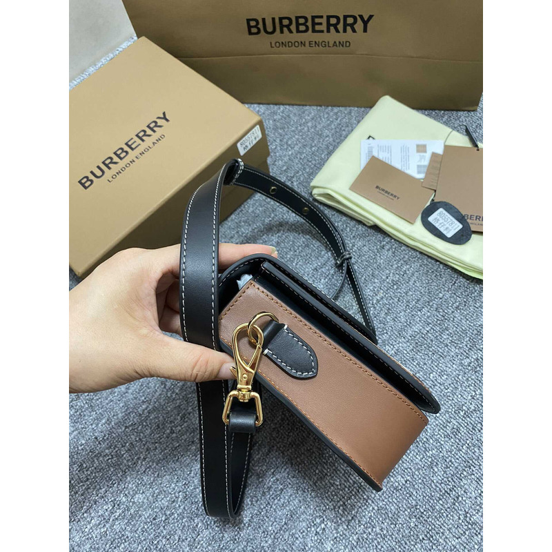 B**rry small elizabeth bag in check and leather brown