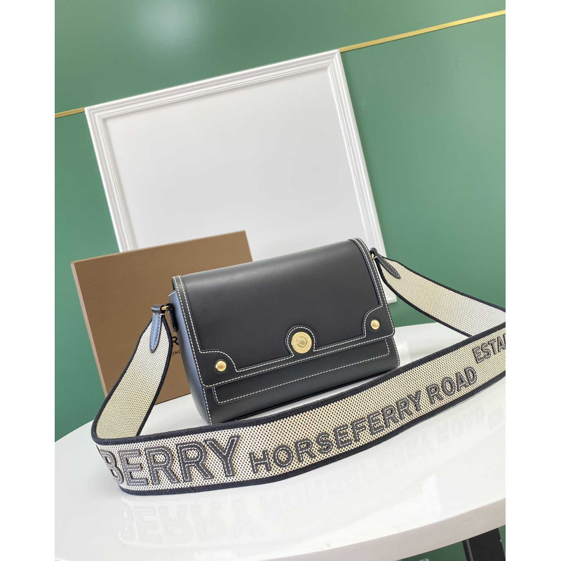 B**rry note black topstitch leather crossbody bag