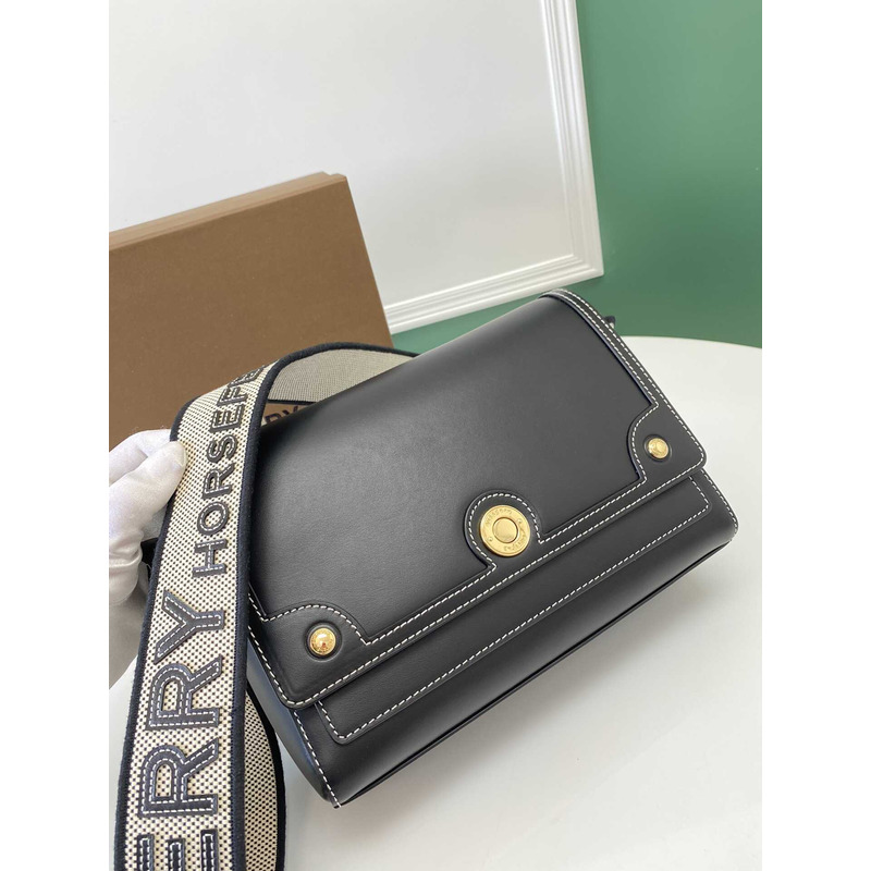 B**rry note black topstitch leather crossbody bag