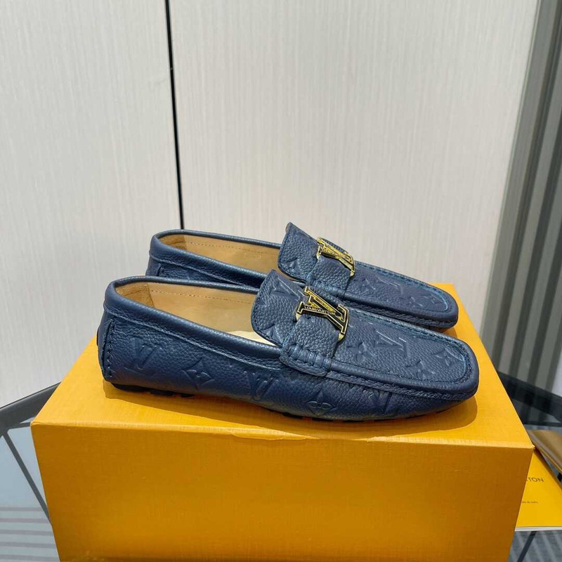 l**is V*t*n hockenheim moccasin loafer dark blue