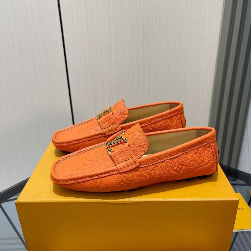 l**is V*t*n hockenheim moccasin loafer orange