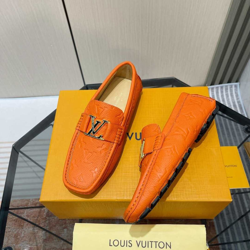 l**is V*t*n hockenheim moccasin loafer orange