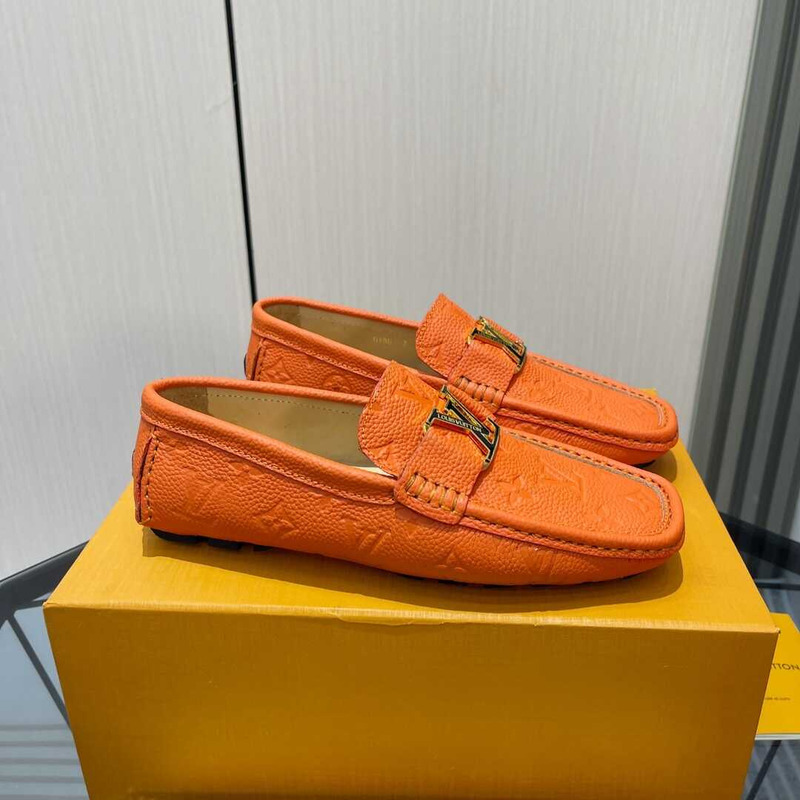 l**is V*t*n hockenheim moccasin loafer orange