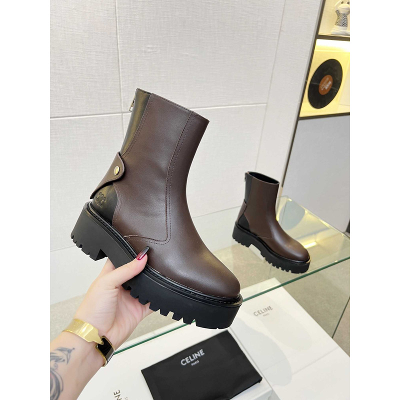 Ce**e shorts boots dark brown