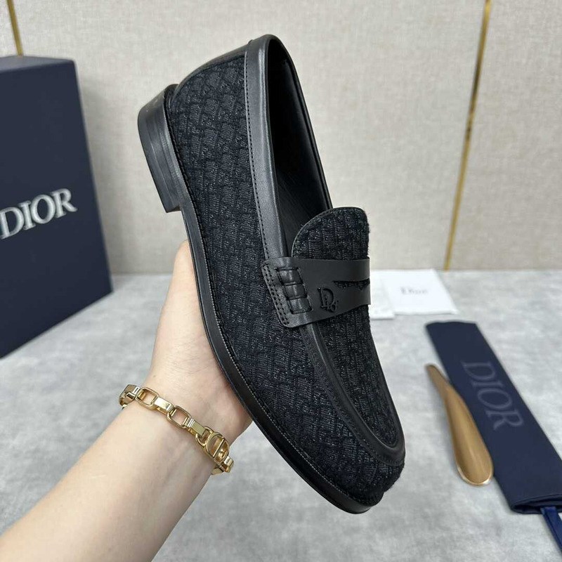 D*or granville loafer black canvas