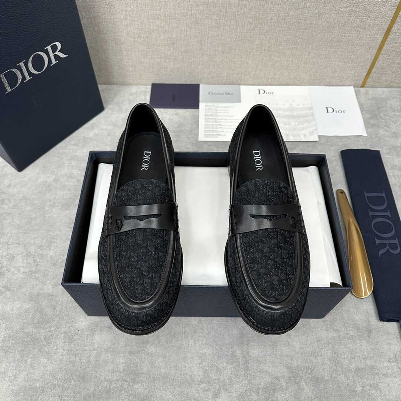 D*or granville loafer black canvas