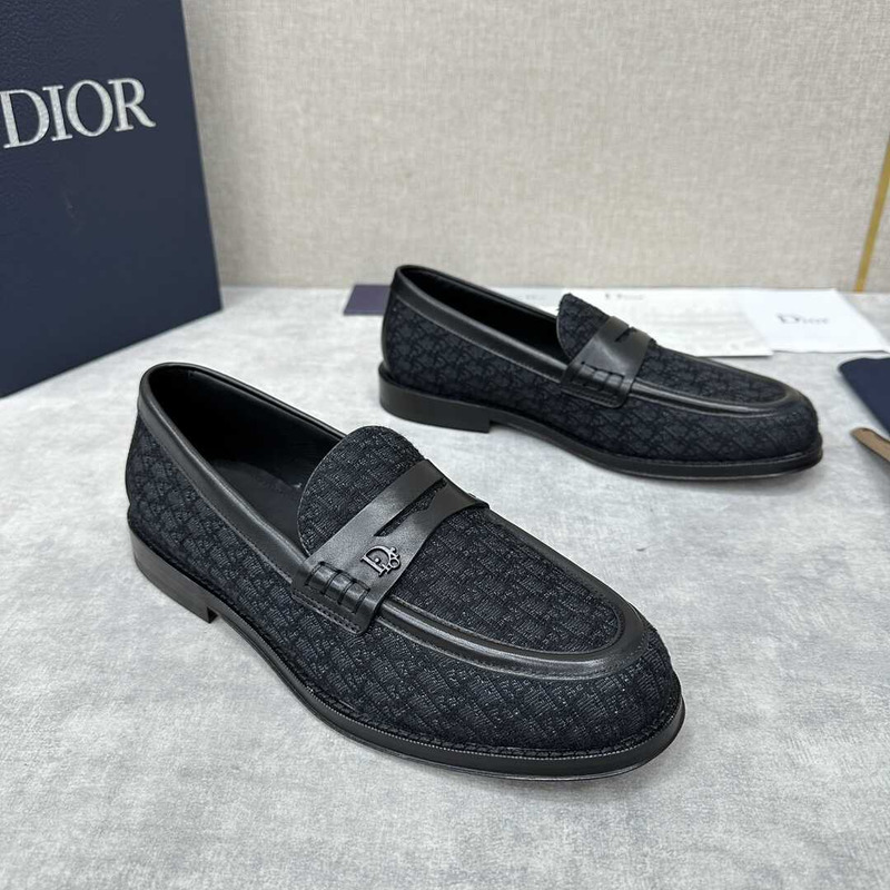 D*or granville loafer black canvas