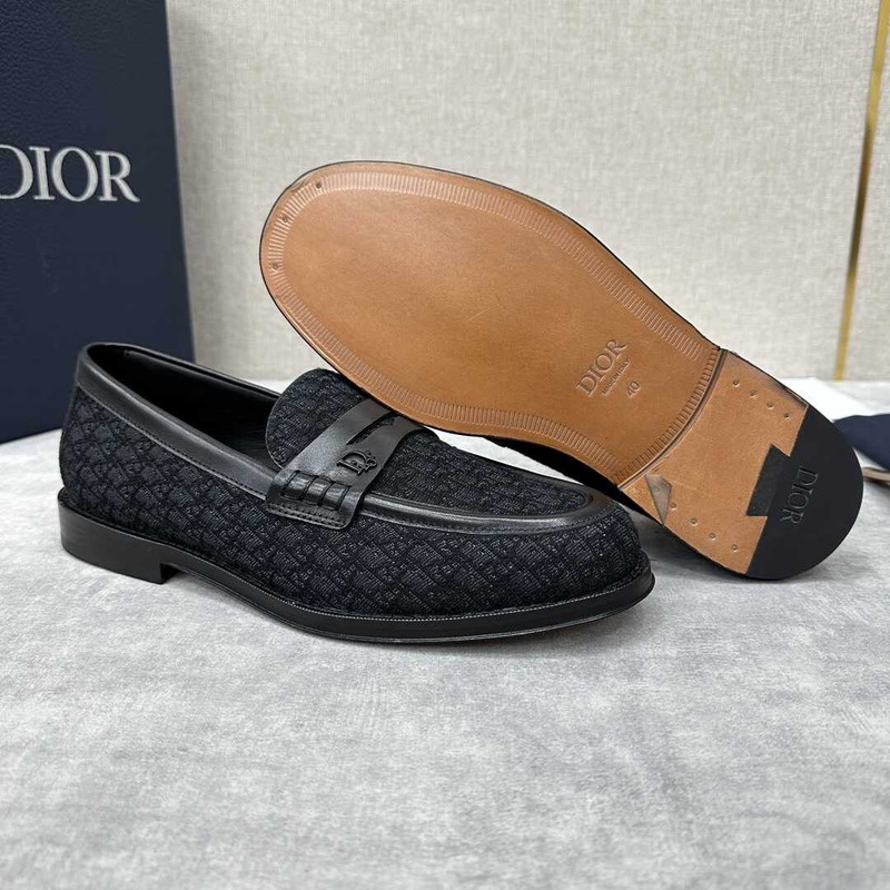 D*or granville loafer black canvas